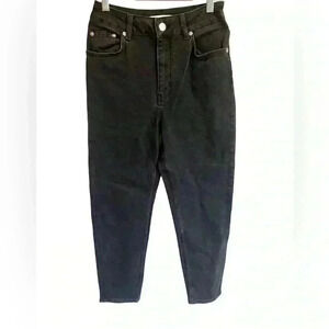Maje High Waisted Straight Leg Jeans Black
